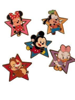 Disney Shanghai Baby Mickey Minnie Mouse Trading Pin 2019 Anime Resort Star Set